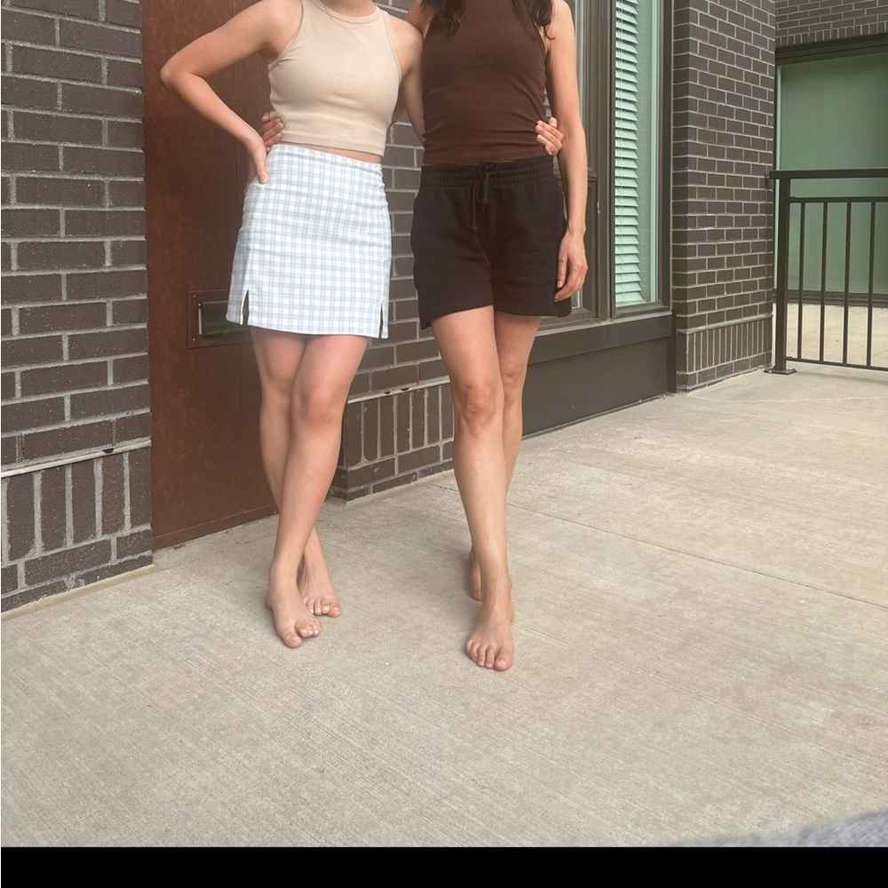 Plaid mini skirt